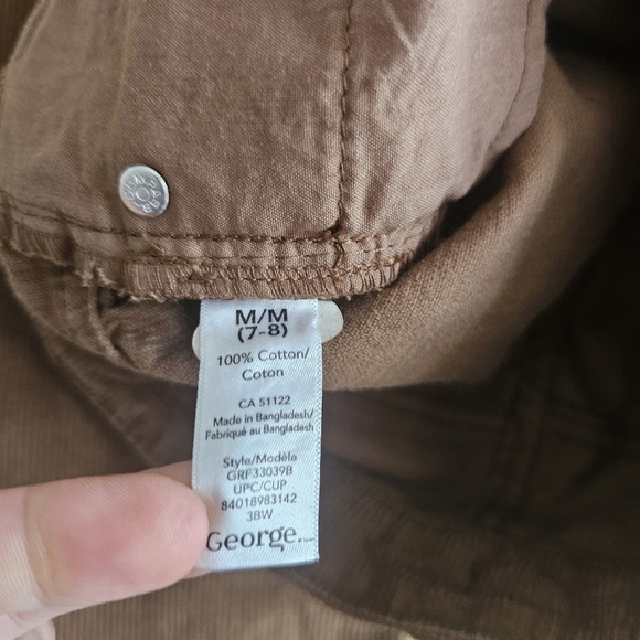 NWT George Corduroy Pants Sz7-8 - Picture 4 of 7